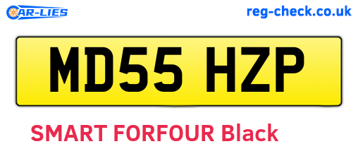 MD55HZP are the vehicle registration plates.