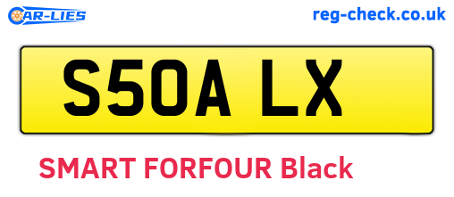 S50ALX are the vehicle registration plates.