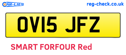 OV15JFZ are the vehicle registration plates.