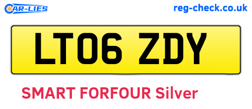 LT06ZDY are the vehicle registration plates.
