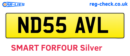 ND55AVL are the vehicle registration plates.