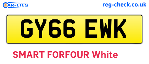 GY66EWK are the vehicle registration plates.