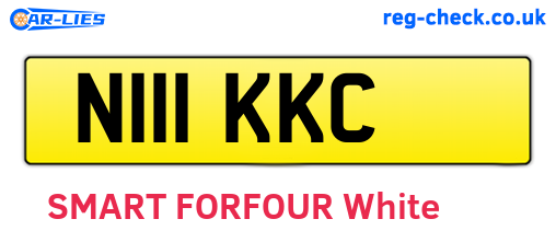 N111KKC are the vehicle registration plates.