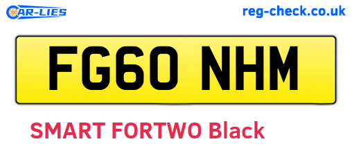 FG60NHM are the vehicle registration plates.