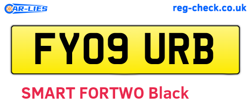 FY09URB are the vehicle registration plates.