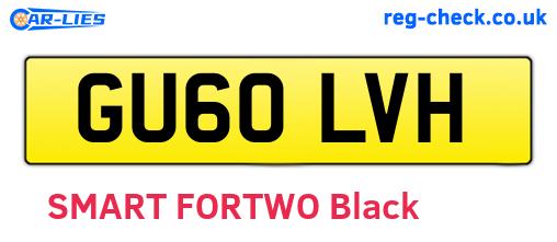GU60LVH are the vehicle registration plates.