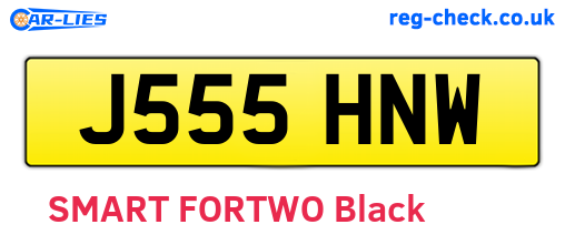 J555HNW are the vehicle registration plates.