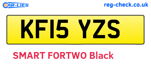 KF15YZS are the vehicle registration plates.