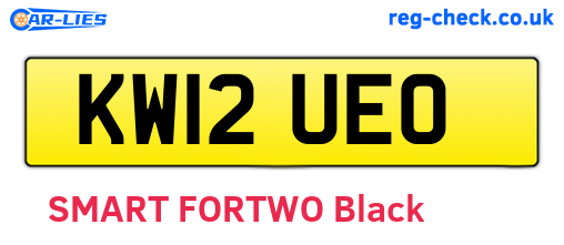 KW12UEO are the vehicle registration plates.