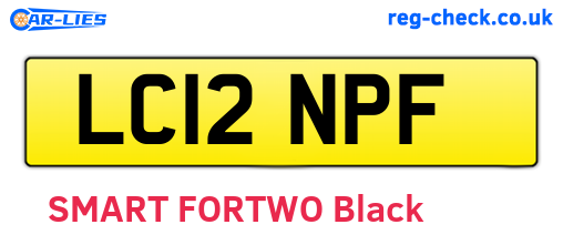 LC12NPF are the vehicle registration plates.