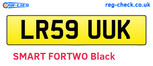 LR59UUK are the vehicle registration plates.