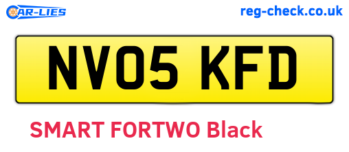 NV05KFD are the vehicle registration plates.