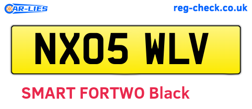 NX05WLV are the vehicle registration plates.