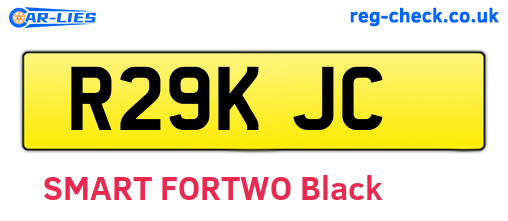R29KJC are the vehicle registration plates.