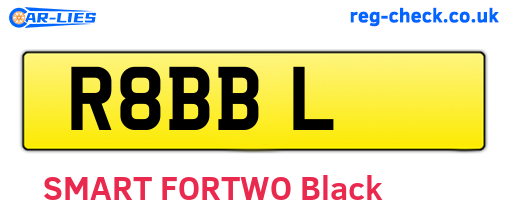 R8BBL are the vehicle registration plates.