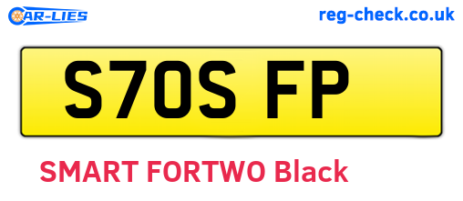 S70SFP are the vehicle registration plates.