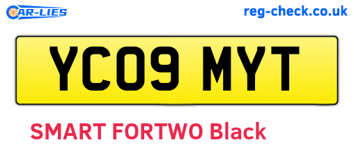 YC09MYT are the vehicle registration plates.