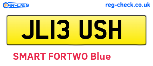JL13USH are the vehicle registration plates.