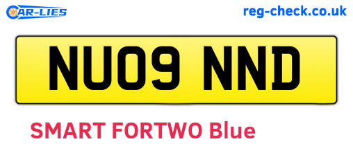 NU09NND are the vehicle registration plates.