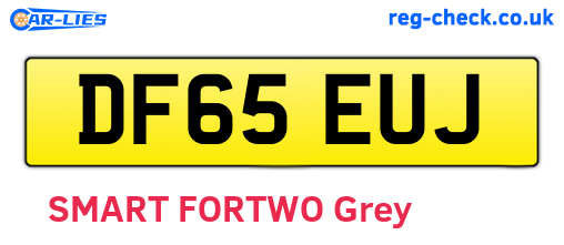 DF65EUJ are the vehicle registration plates.