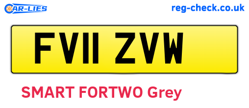 FV11ZVW are the vehicle registration plates.