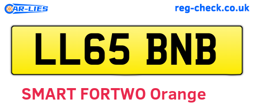 LL65BNB are the vehicle registration plates.