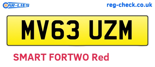 MV63UZM are the vehicle registration plates.