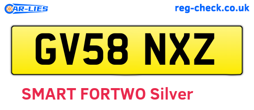 GV58NXZ are the vehicle registration plates.