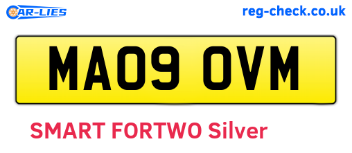 MA09OVM are the vehicle registration plates.