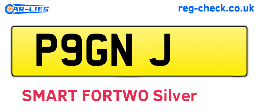 P9GNJ are the vehicle registration plates.