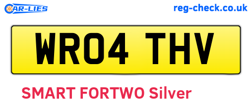 WR04THV are the vehicle registration plates.