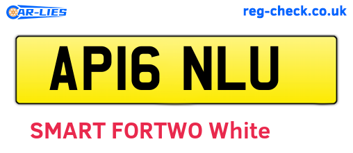 AP16NLU are the vehicle registration plates.