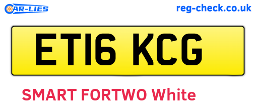 ET16KCG are the vehicle registration plates.