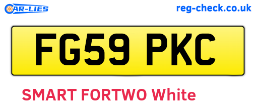 FG59PKC are the vehicle registration plates.