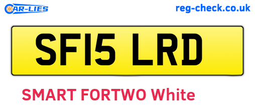 SF15LRD are the vehicle registration plates.
