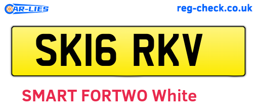 SK16RKV are the vehicle registration plates.