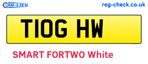 T10GHW are the vehicle registration plates.