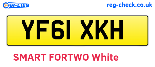 YF61XKH are the vehicle registration plates.