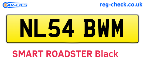 NL54BWM are the vehicle registration plates.