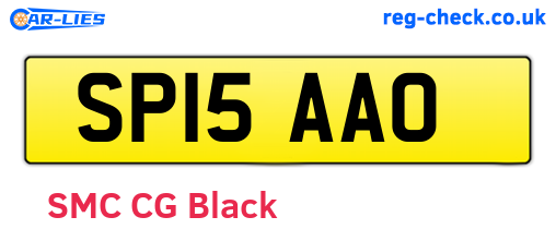 SP15AAO are the vehicle registration plates.