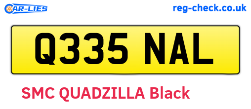 Q335NAL are the vehicle registration plates.