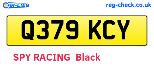 Q379KCY are the vehicle registration plates.