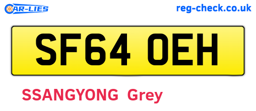 SF64OEH are the vehicle registration plates.