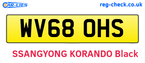 WV68OHS are the vehicle registration plates.