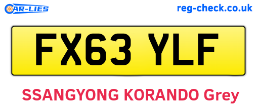 FX63YLF are the vehicle registration plates.