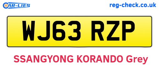 WJ63RZP are the vehicle registration plates.