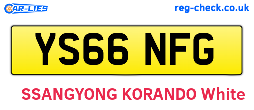YS66NFG are the vehicle registration plates.