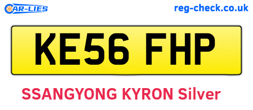 KE56FHP are the vehicle registration plates.