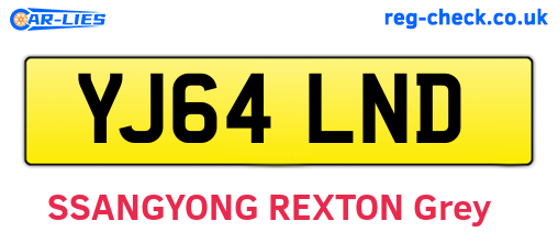 YJ64LND are the vehicle registration plates.