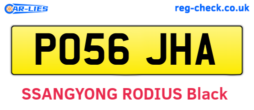 PO56JHA are the vehicle registration plates.